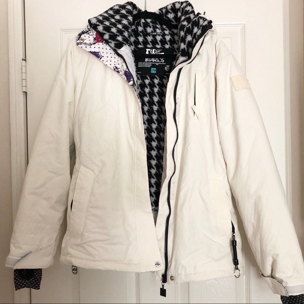 Ride snowboard jacket womens juniors medium white
